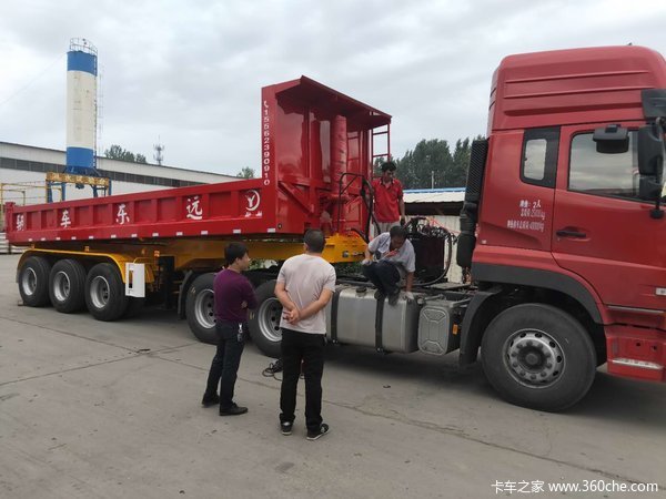 一体式后翻自卸半挂车自卸半挂车图片