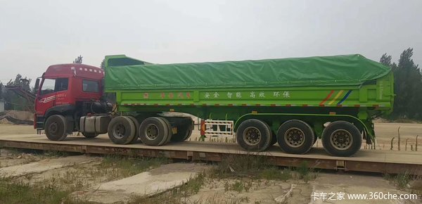 后翻半挂车自卸半挂车图片