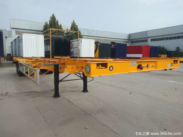 45英尺骨架车骨架式集装箱半挂车图片