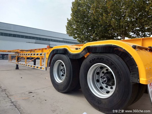 45英尺骨架车骨架式集装箱半挂车图片