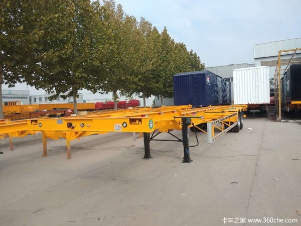45英尺骨架车骨架式集装箱半挂车图片