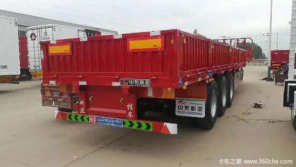 鹅颈标车，平板标车栏板式半挂车图片