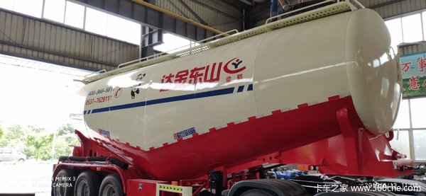 水泥罐车粉粒物料运输半挂车图片
