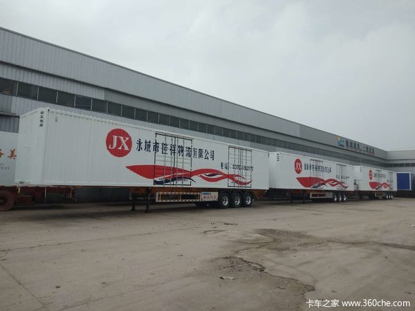 快递物流运输行业的首选骨架式集装箱半挂车图片