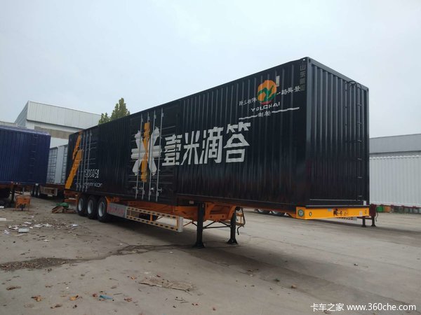 快递物流运输行业的首选骨架式集装箱半挂车图片
