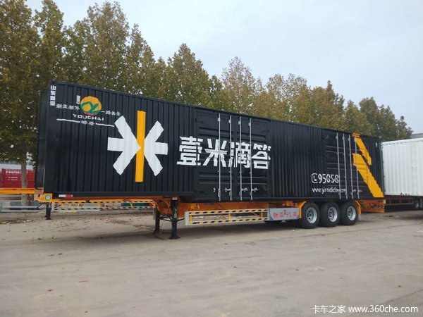 快递物流运输行业的首选骨架式集装箱半挂车图片