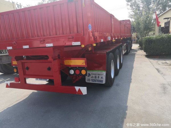 13米标车侧翻整车高强钢制作，整车6.4吨保拉50吨自卸半挂车图片