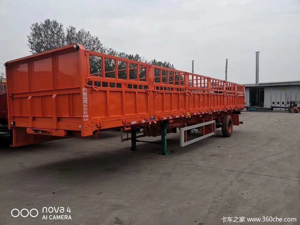 13米标车侧翻整车高强钢制作，整车6.4吨保拉50吨自卸半挂车图片