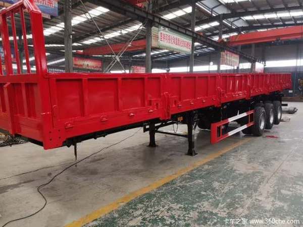 13米标车侧翻整车高强钢制作，整车6.4吨保拉50吨自卸半挂车图片
