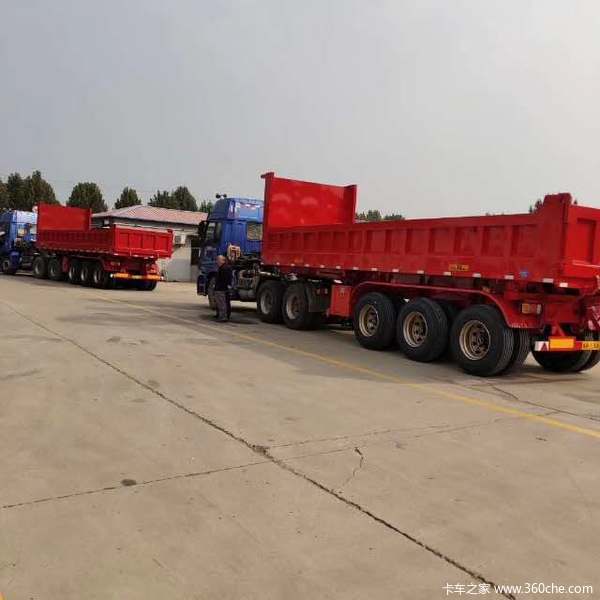 60一体化后翻，全国都能上户，可做加高卧底自卸半挂车图片