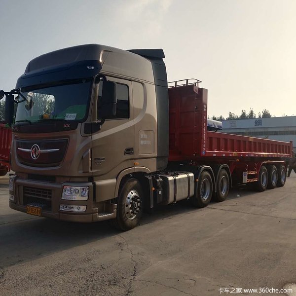 一体后翻自卸半挂车，自重轻不查改型，支持全国各地分期付款自卸半挂车图片