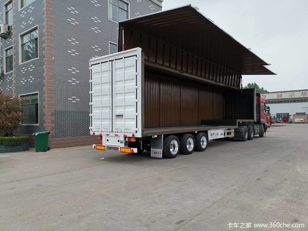 质保十年不漏水！13.75飞翼米一体集装箱集装箱式半挂车图片
