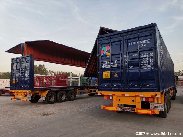质保十年不漏水！13.75飞翼米一体集装箱集装箱式半挂车图片