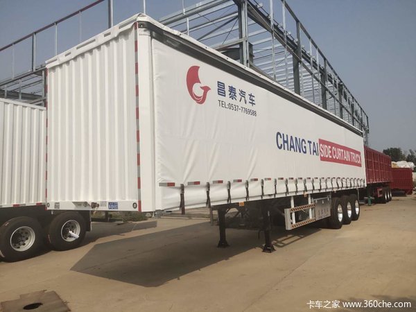 侧帘半挂车，欧洲工艺，自重轻集装箱式半挂车图片