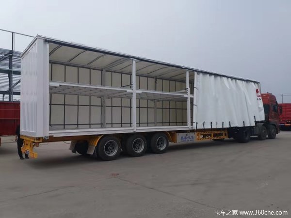 侧帘半挂车，欧洲工艺，自重轻集装箱式半挂车图片