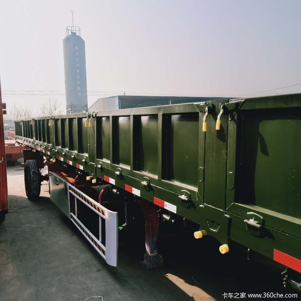 仓珊式半挂车，栏板半挂车，一体后翻半挂车，厂家直销仓栅式半挂车图片