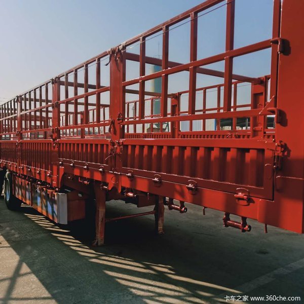 仓珊式半挂车，栏板半挂车，一体后翻半挂车，厂家直销仓栅式半挂车图片