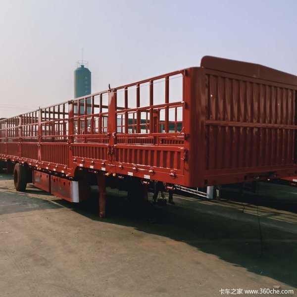 仓珊式半挂车，栏板半挂车，一体后翻半挂车，厂家直销仓栅式半挂车图片
