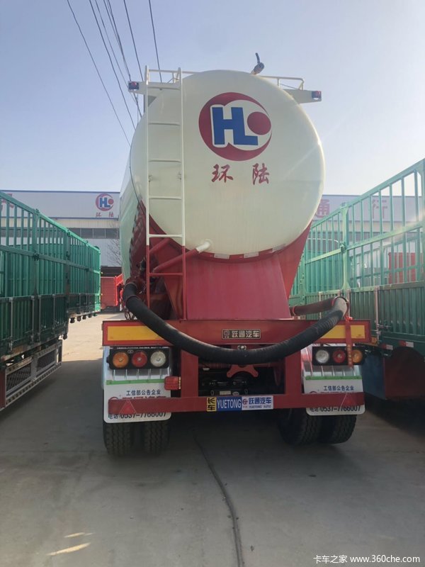 梁山跃通厂家直销—新型轻体散装水泥罐车，下灰车立方可选粉粒物料运输半挂车图片