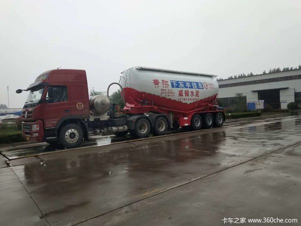 35方罐车，价格包牌，支持分期业务粉粒物料运输半挂车图片
