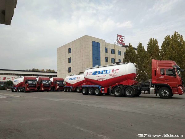 35方罐车，价格包牌，支持分期业务粉粒物料运输半挂车图片