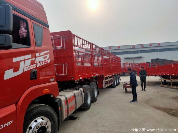 浩运达鹅颈仓栅半挂车仓栅式半挂车图片