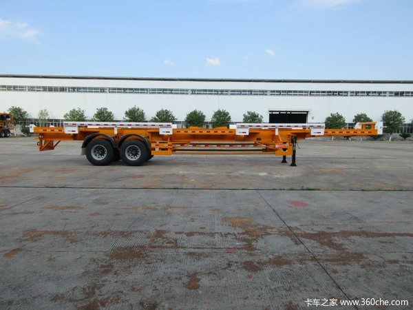 码头港口中转专用骨架骨架式集装箱半挂车图片