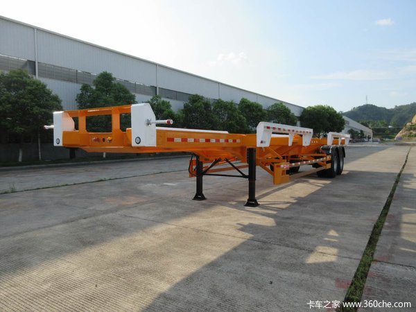 码头港口中转专用骨架骨架式集装箱半挂车图片