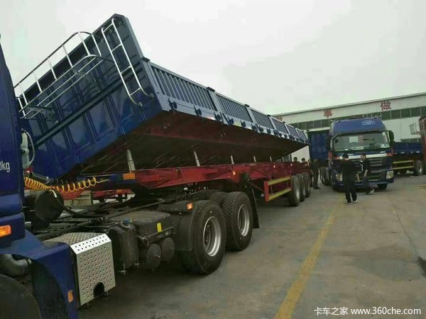 出售13米标箱测翻半挂车自卸半挂车图片