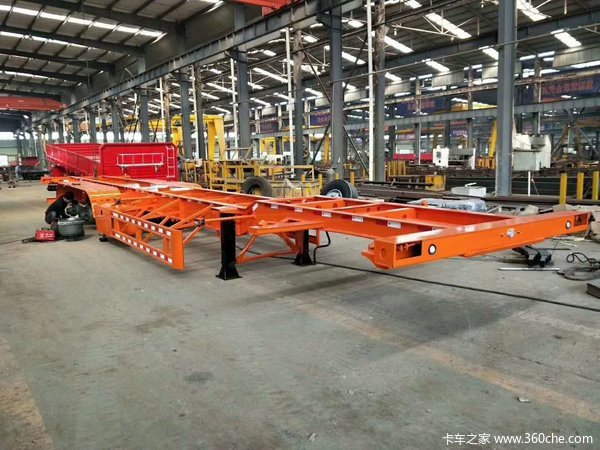 各种尺寸骨架车骨架式集装箱半挂车图片