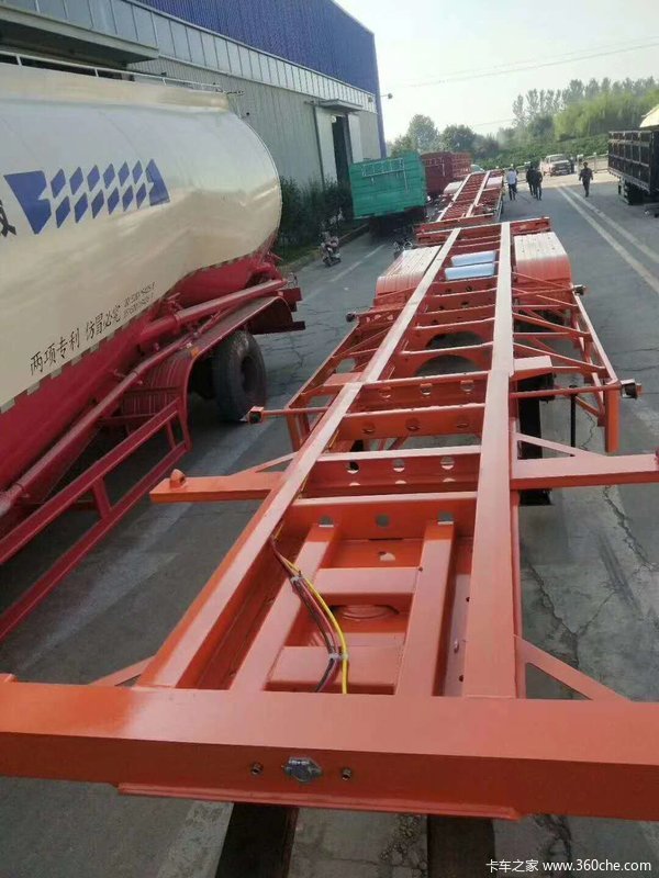 各种尺寸骨架车骨架式集装箱半挂车图片