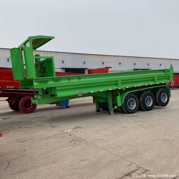 标准后翻自卸半挂车平板后翻自卸半挂车自卸半挂车图片