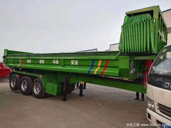 标准后翻自卸半挂车平板后翻自卸半挂车自卸半挂车图片
