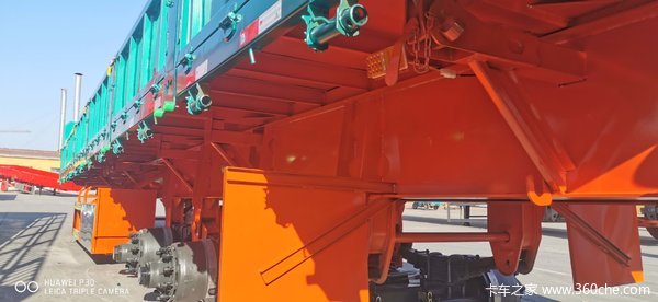 标箱侧翻自卸半挂车图片