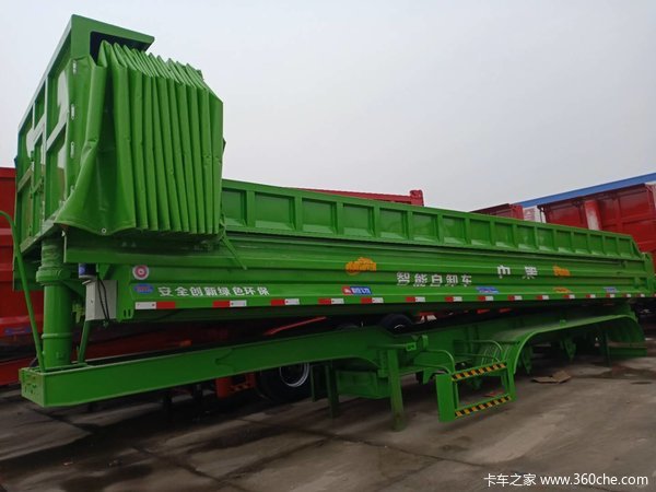 当下最火车型一体自卸后翻自卸半挂车图片