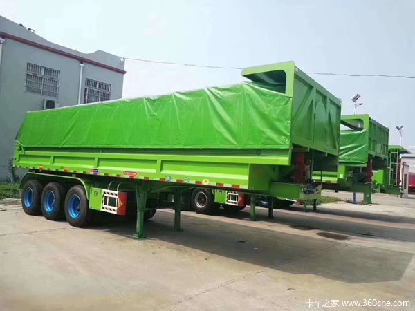 当下最火车型一体自卸后翻自卸半挂车图片