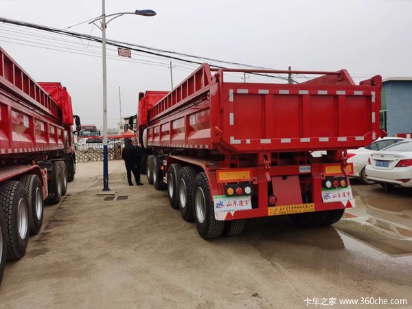 环保后翻，正规公告，全国可上户自卸半挂车图片