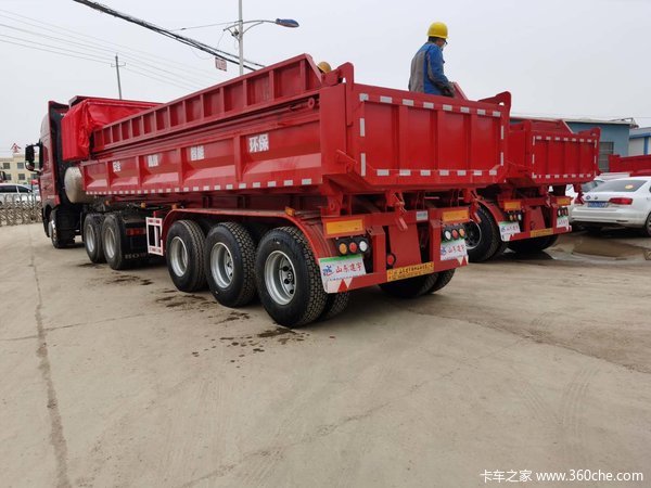 环保后翻，正规公告，全国可上户自卸半挂车图片