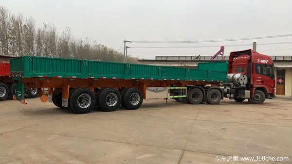 标车侧翻，现车销售，轻量化设计。自卸半挂车图片