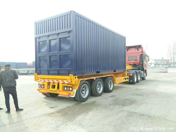 集装箱式后翻自卸车集装箱式半挂车图片