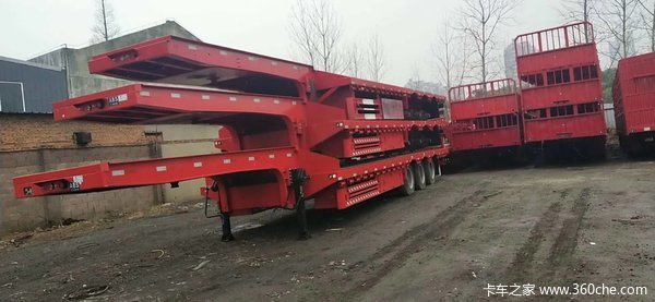 13米75，小额颈高低板低平板半挂车图片