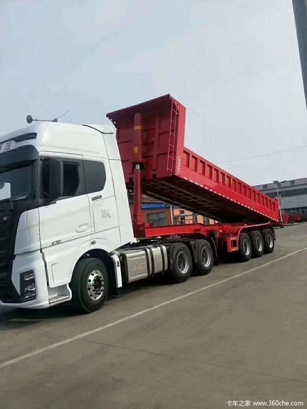 9.5米后翻自卸半挂车自卸半挂车图片