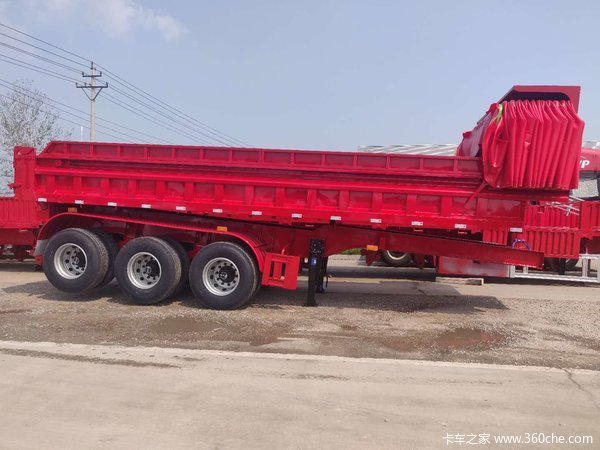 一体后翻自卸半挂车自卸半挂车图片