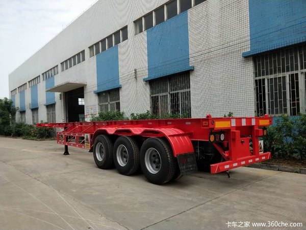 出售全新轻量化半挂车、骨架、飞机架、平板车平板式半挂车图片