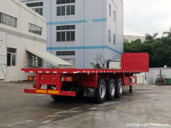 出售全新轻量化半挂车、骨架、飞机架、平板车平板式半挂车图片