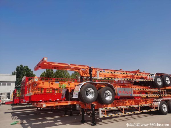 骨架集装箱厢式半挂车图片