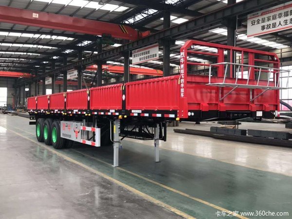 烈牛13米仓栅半挂，贵州重汽合作伙伴！厂配桥，富华桥，进口桥可选！仓栅式半挂车图片