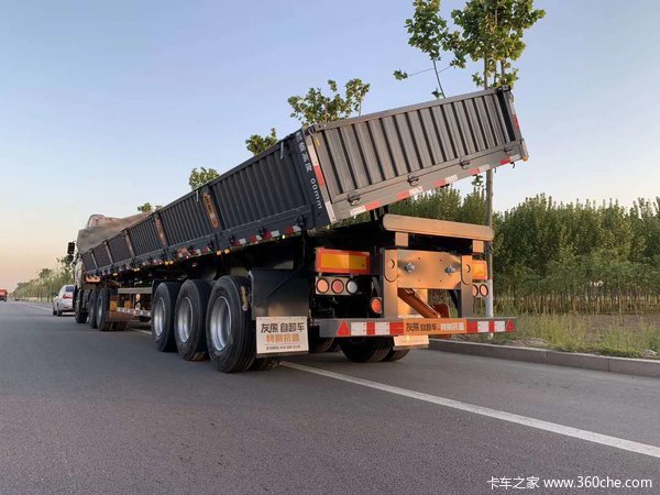 烈牛品牌灰熊侧翻自卸，13米厂，贵州重汽合作伙伴！厢式半挂车图片