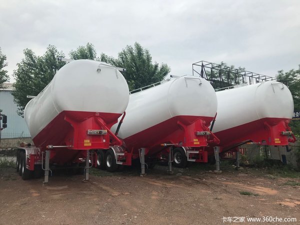 中航开乐—粉罐车领导者，35方下灰半挂，自重5.4，现车3万提车。粉粒物料运输半挂车图片