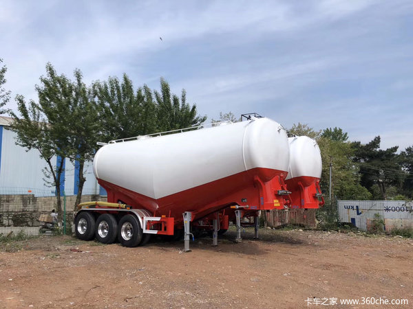 中航开乐—粉罐车领导者，35方下灰半挂，自重5.4，现车3万提车。粉粒物料运输半挂车图片
